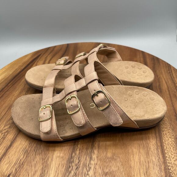 Vionic Misa Sandals Womens Size 8 Rose Gold Casual Comfort Walking Shoes Slides - Picture 3 of 8